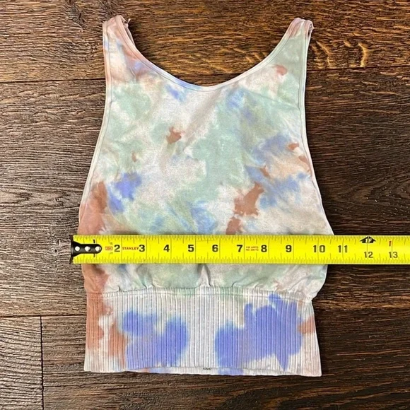 FP Good Karma High-Neck Crop Tank- custom tie-dye size: XS/S - Picture 3 of 5